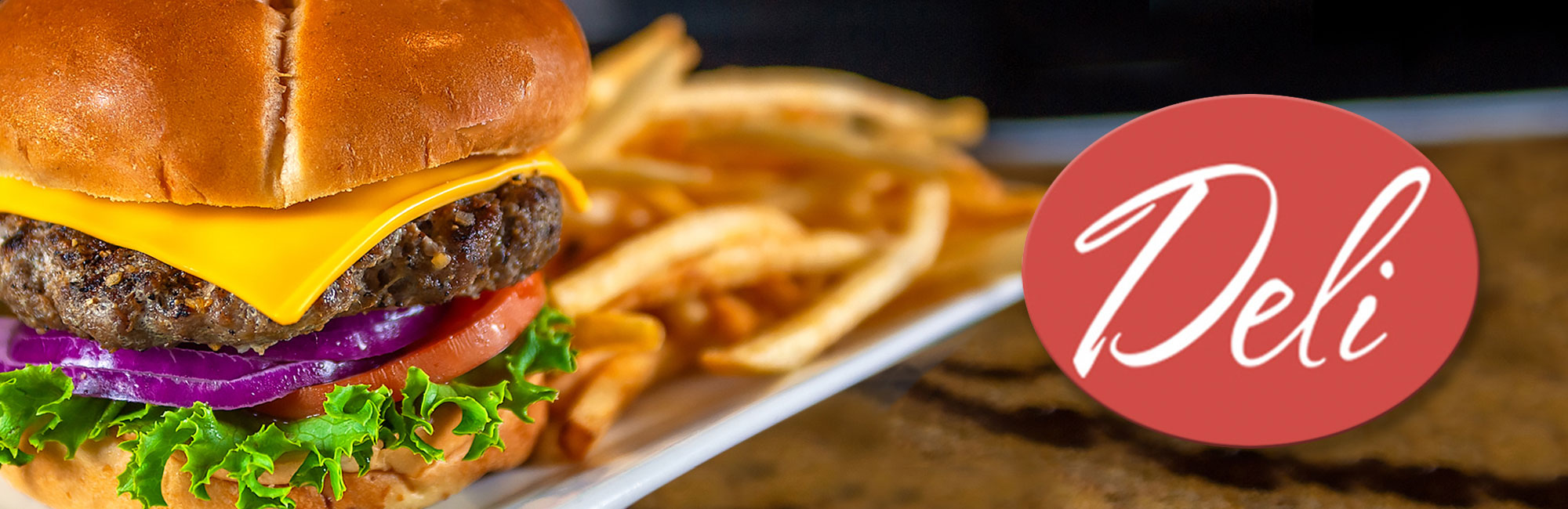 Hamburger and fries